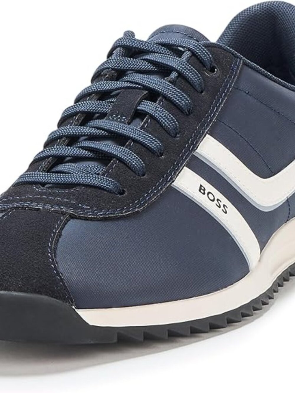 BOSS by Hugo Boss Men's Zayn Low Profile Lace up Sneakers, Dark Blue, Size 10M